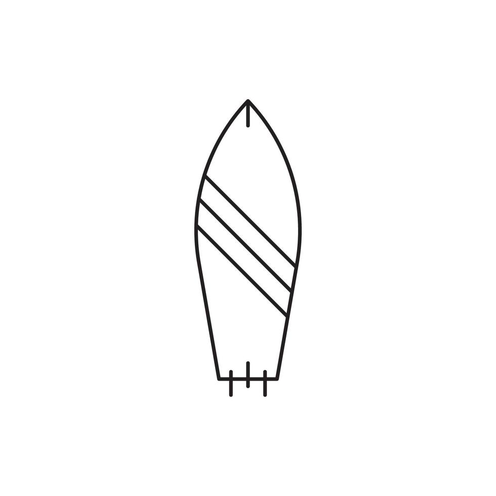 Summer surfboard icon vector