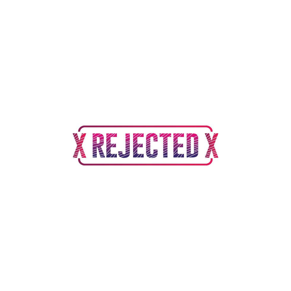 Rejected Rubber Stamp, Rejected sign vector