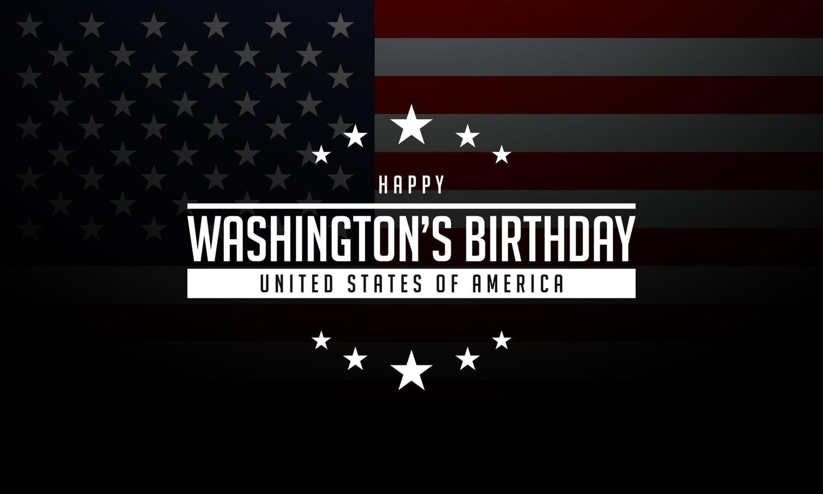 Washington's Birthday Background Design. vector