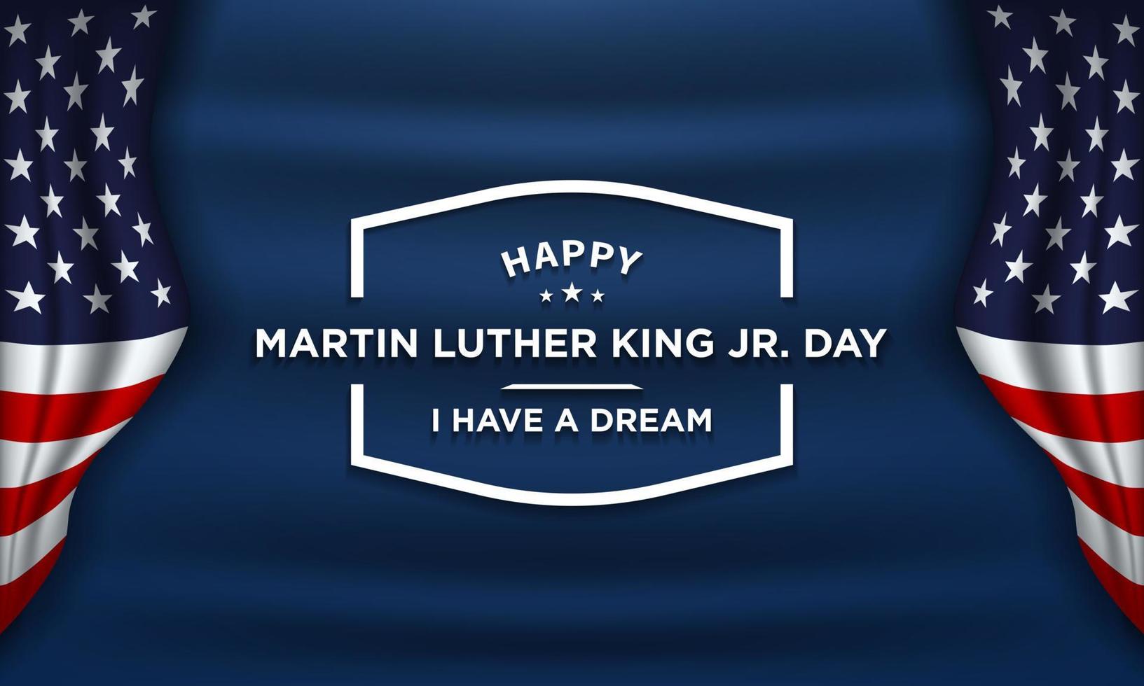 Martin Luther King hijo. fondo del día. pancarta, póster, tarjeta de felicitación. vector