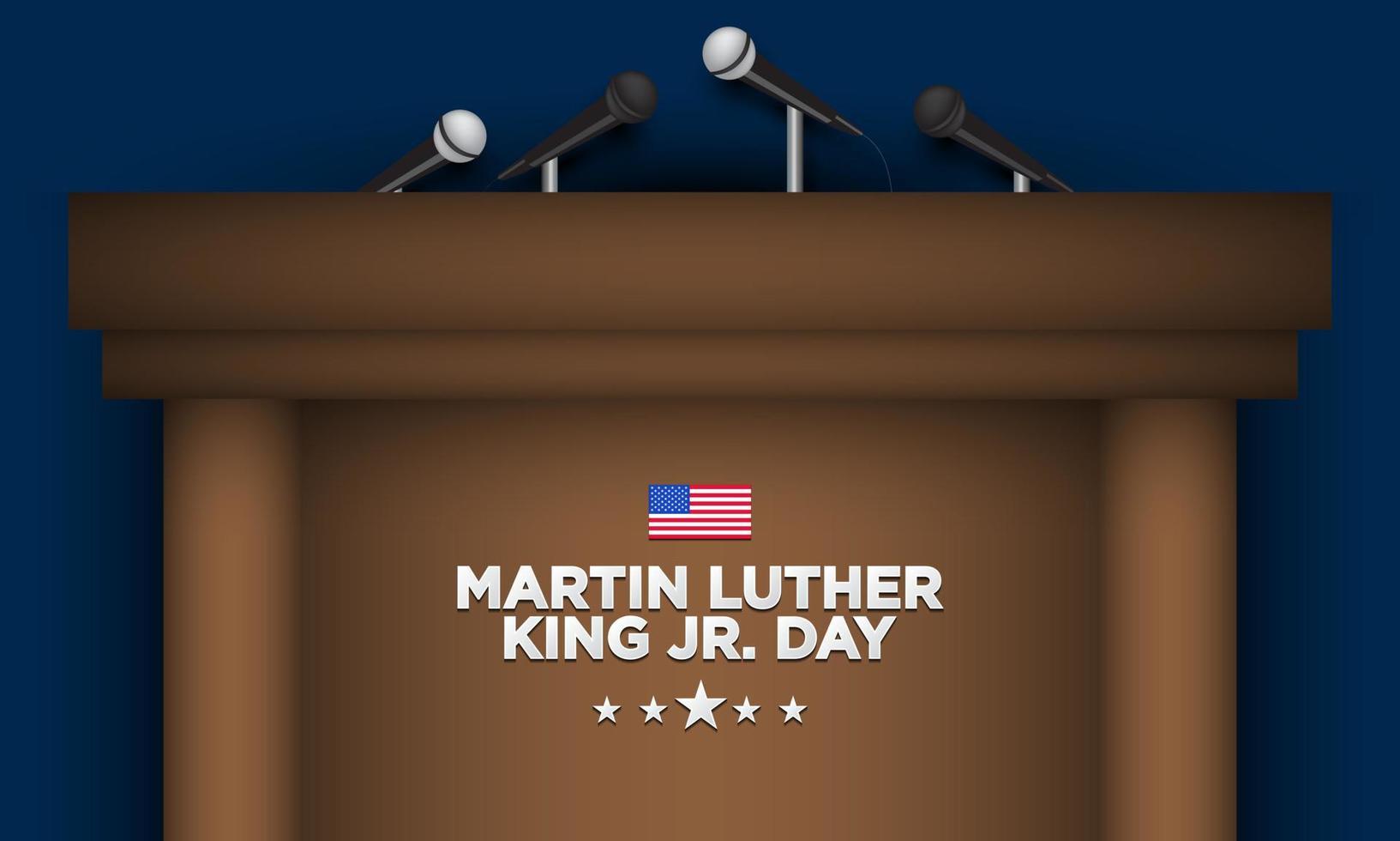 Martin Luther King hijo. fondo del día. vector