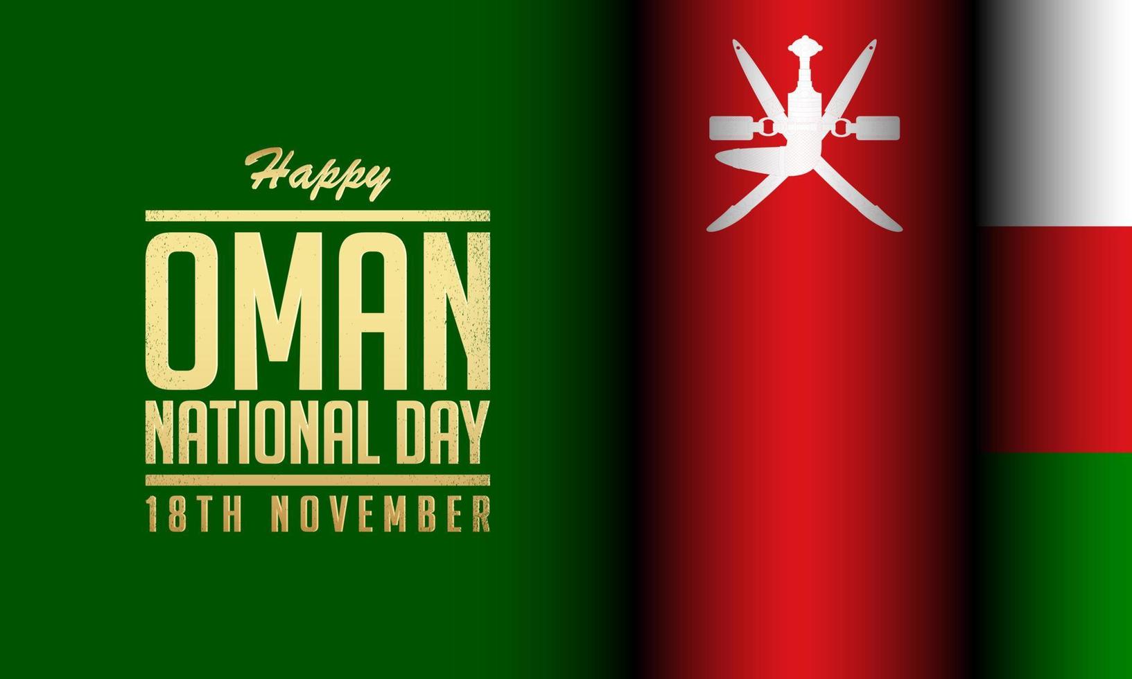 Oman National Day Background Design. Vector Illustration.