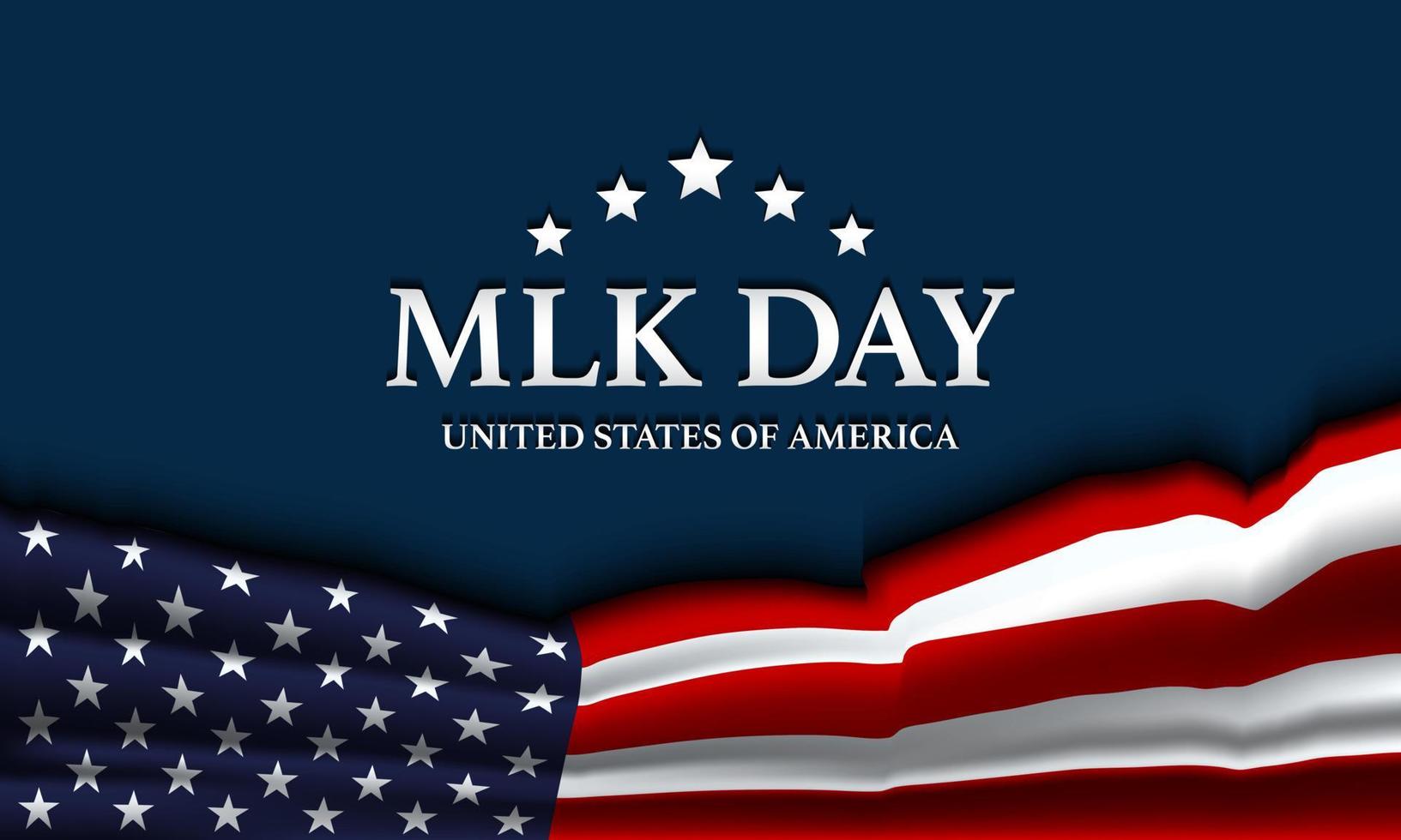 MLK Day Background Design. Banner, Poster, Greeting Card. vector