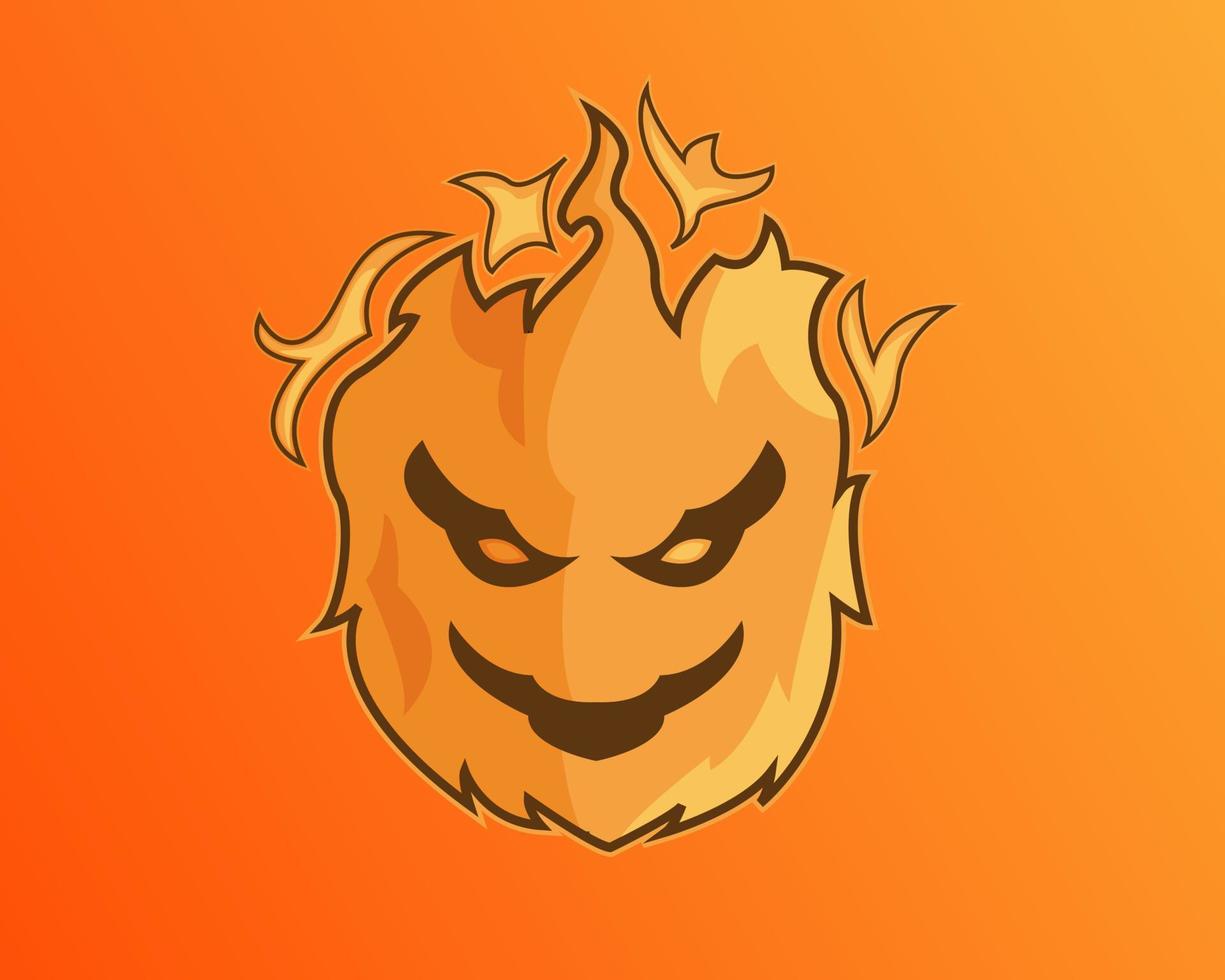 Illustration vector design of fire eSport logo template for your business or company