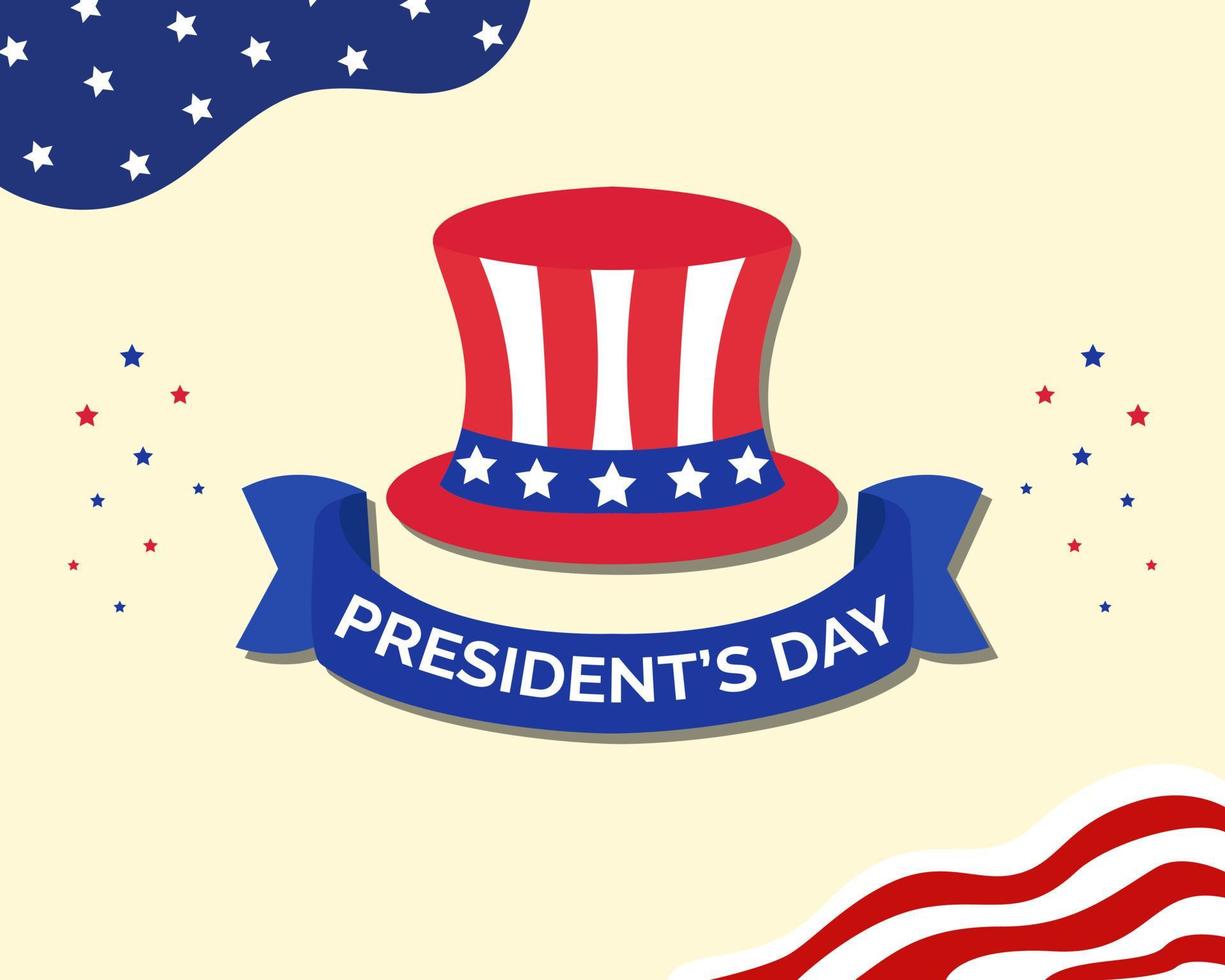 Illustration vector design of happy president's day background