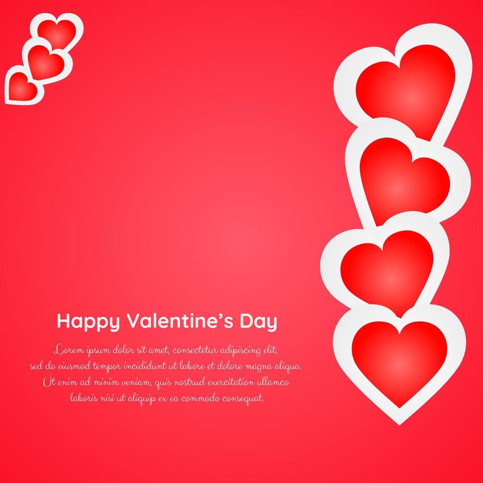 Illustration vector design of valentine's day background