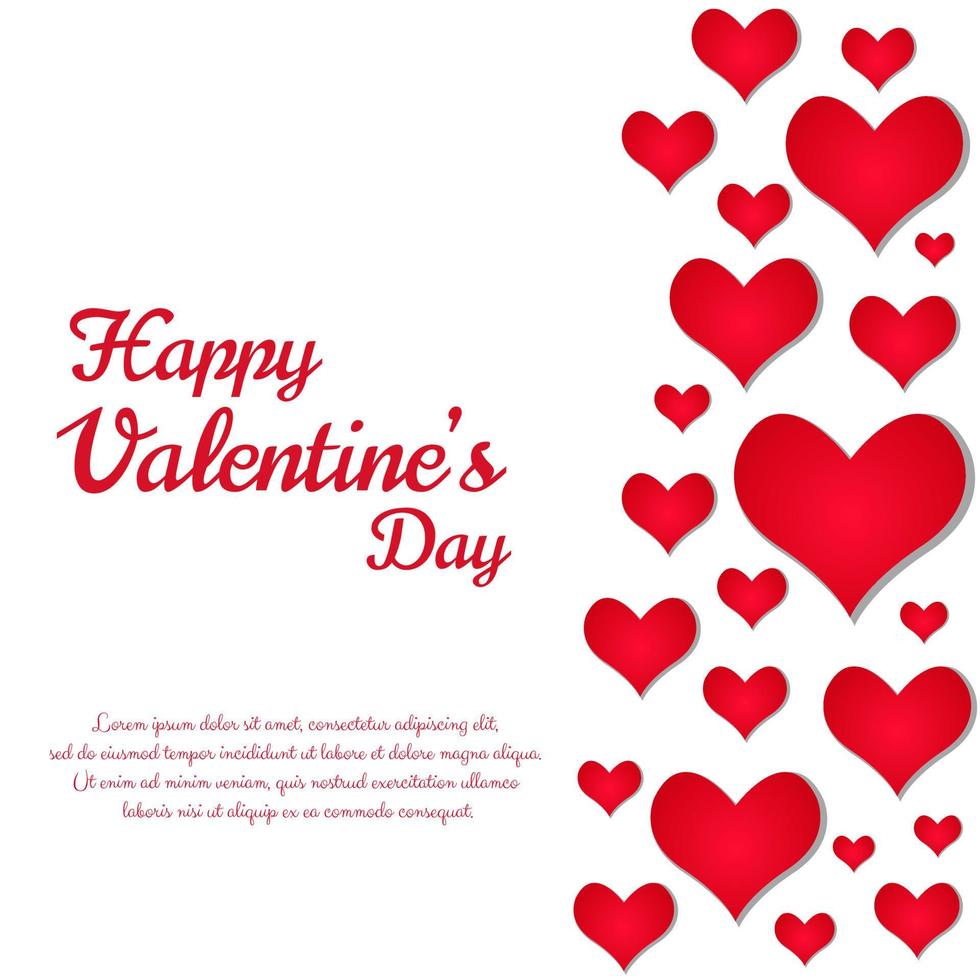 Illustration vector design of valentine's day background