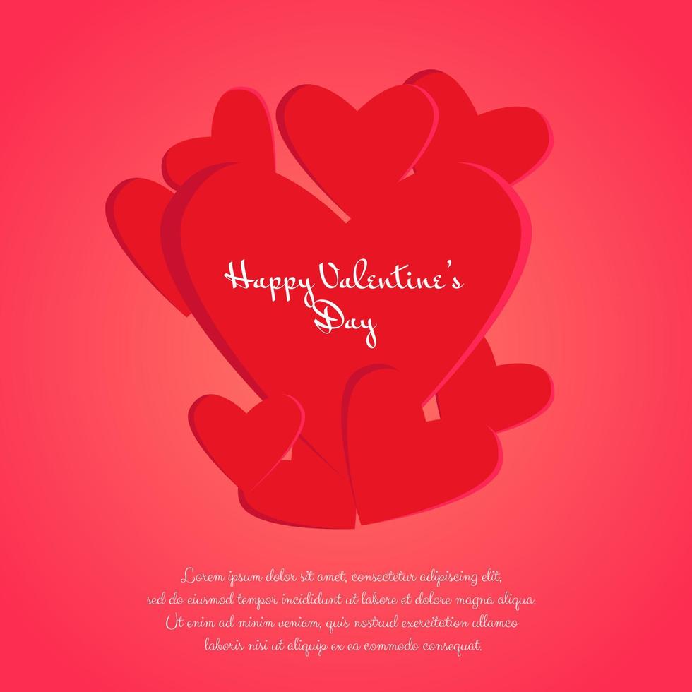 ilustración, vector, diseño, de, día de valentín, plano de fondo vector