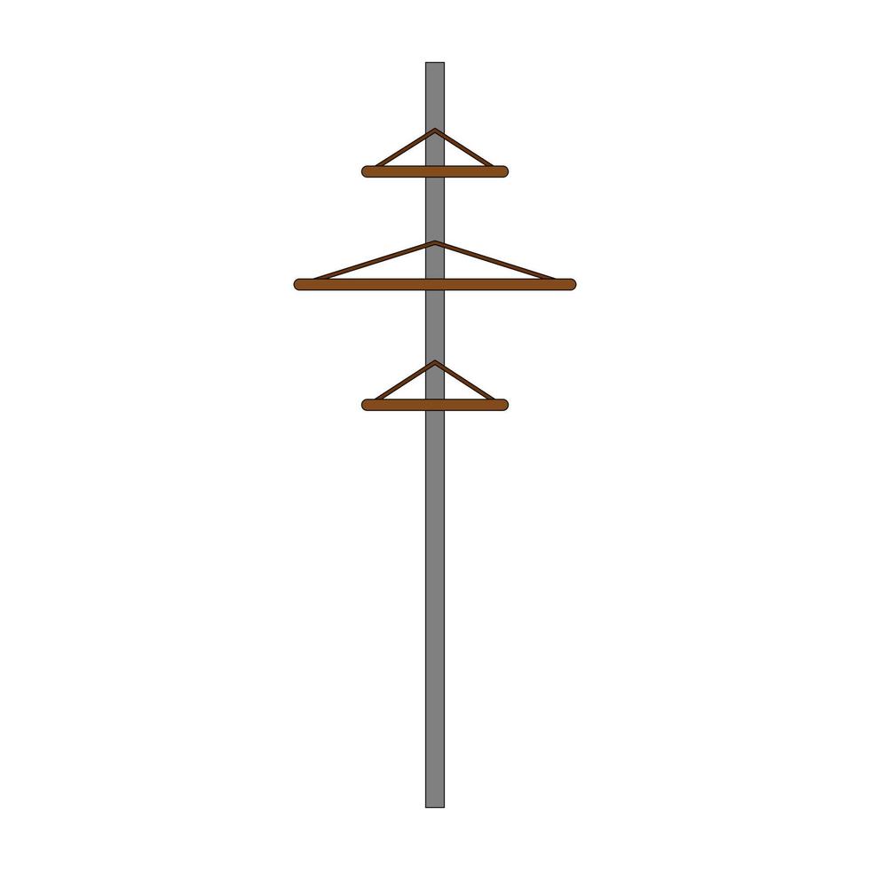 Power line symbol. Power line flat vector design illustration isolated