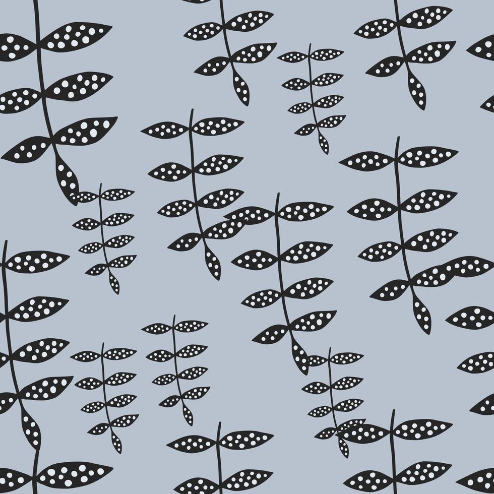Scandinavian branch seamless pattern on gray background. Vintage floral ornament. vector