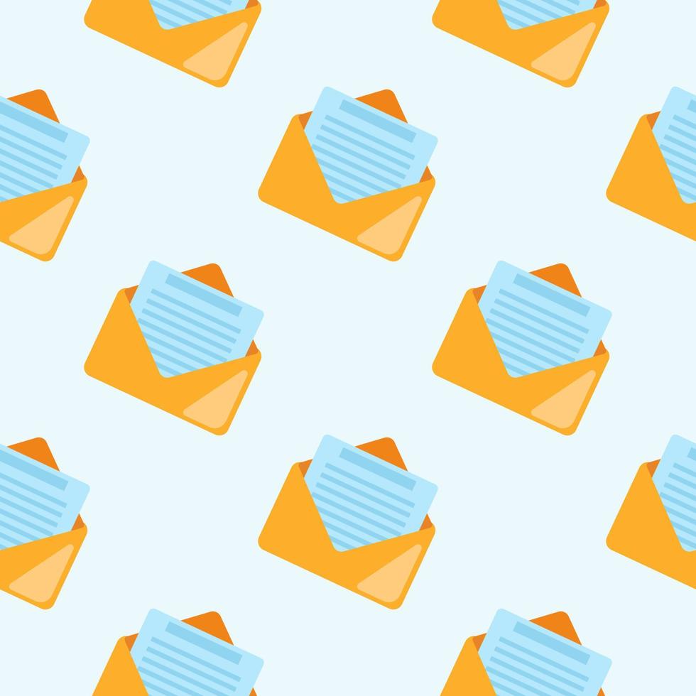 Email seamless pattern. Mail symbol wallpaper. Business backdrop vector