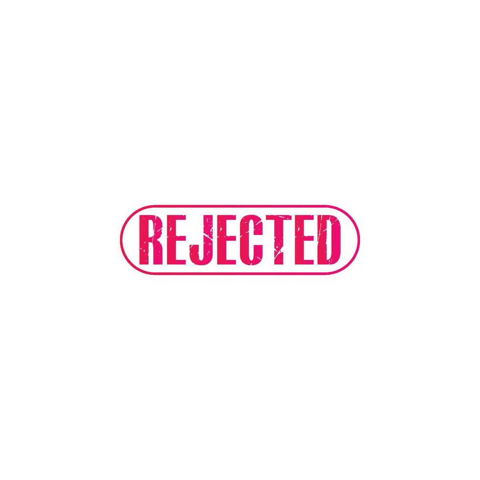 Rejected Rubber Stamp, Rejected sign vector