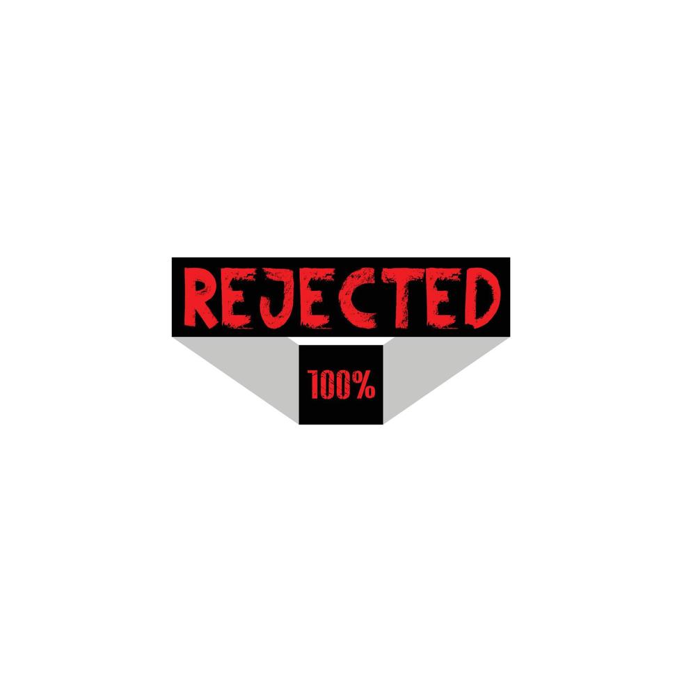 Rejected Rubber Stamp, Rejected sign vector