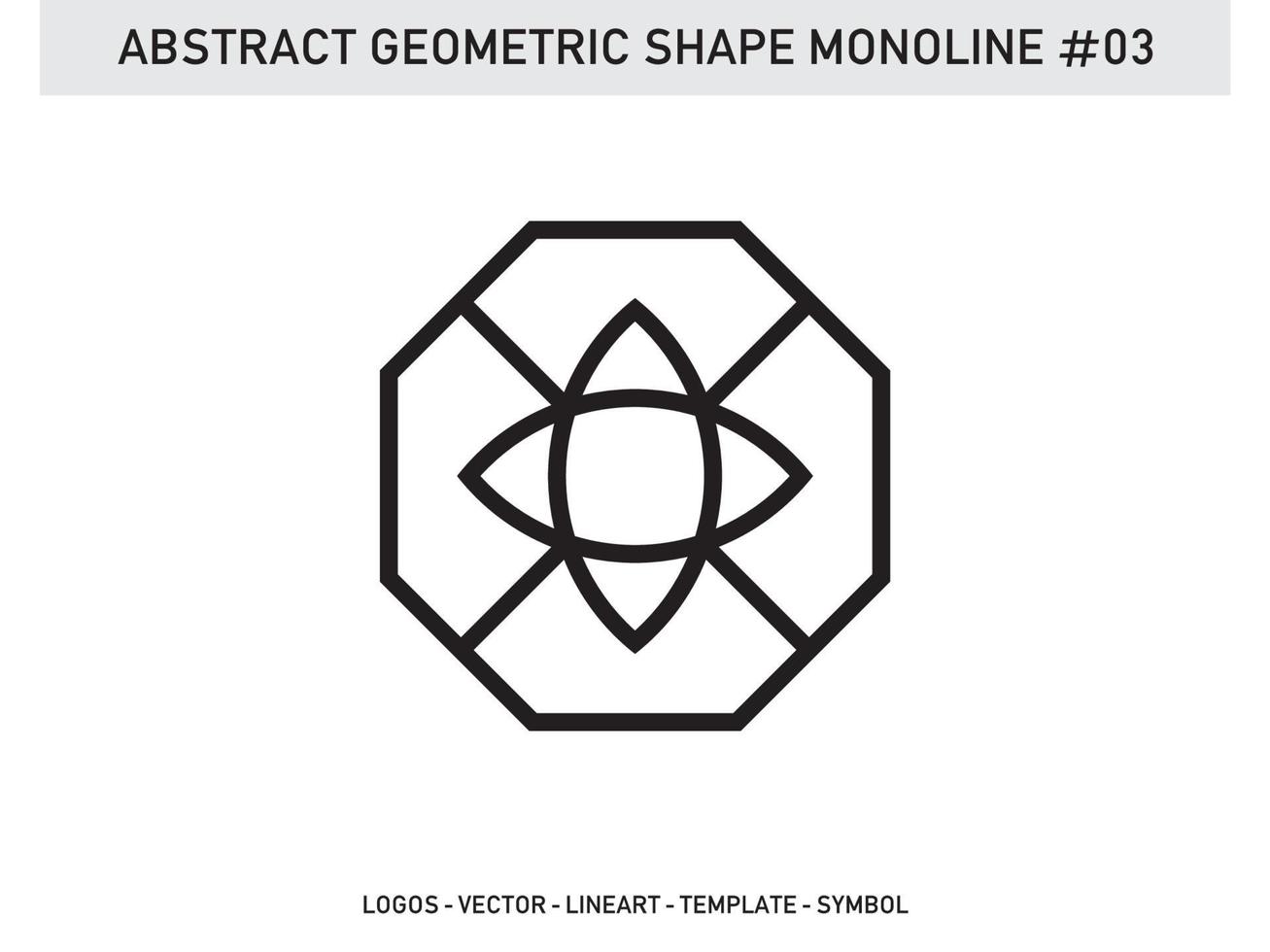 Tile Design Abstract Geometric Shape Monoline Vector Free