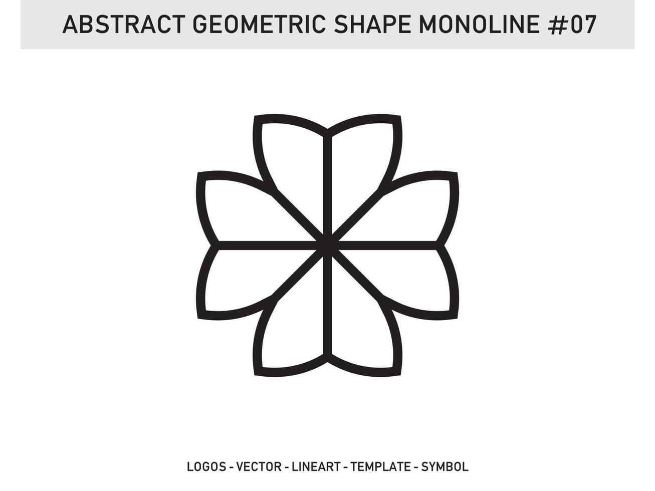Geometric Monoline Shape Tile Design Abstract Decorative Vector Free