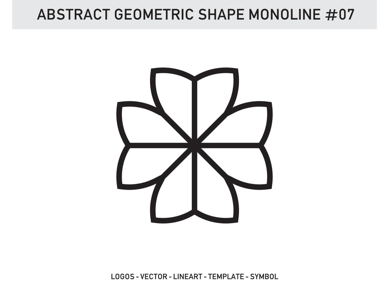 vector decorativo abstracto de diseño de azulejo de forma monolínea geométrica gratis