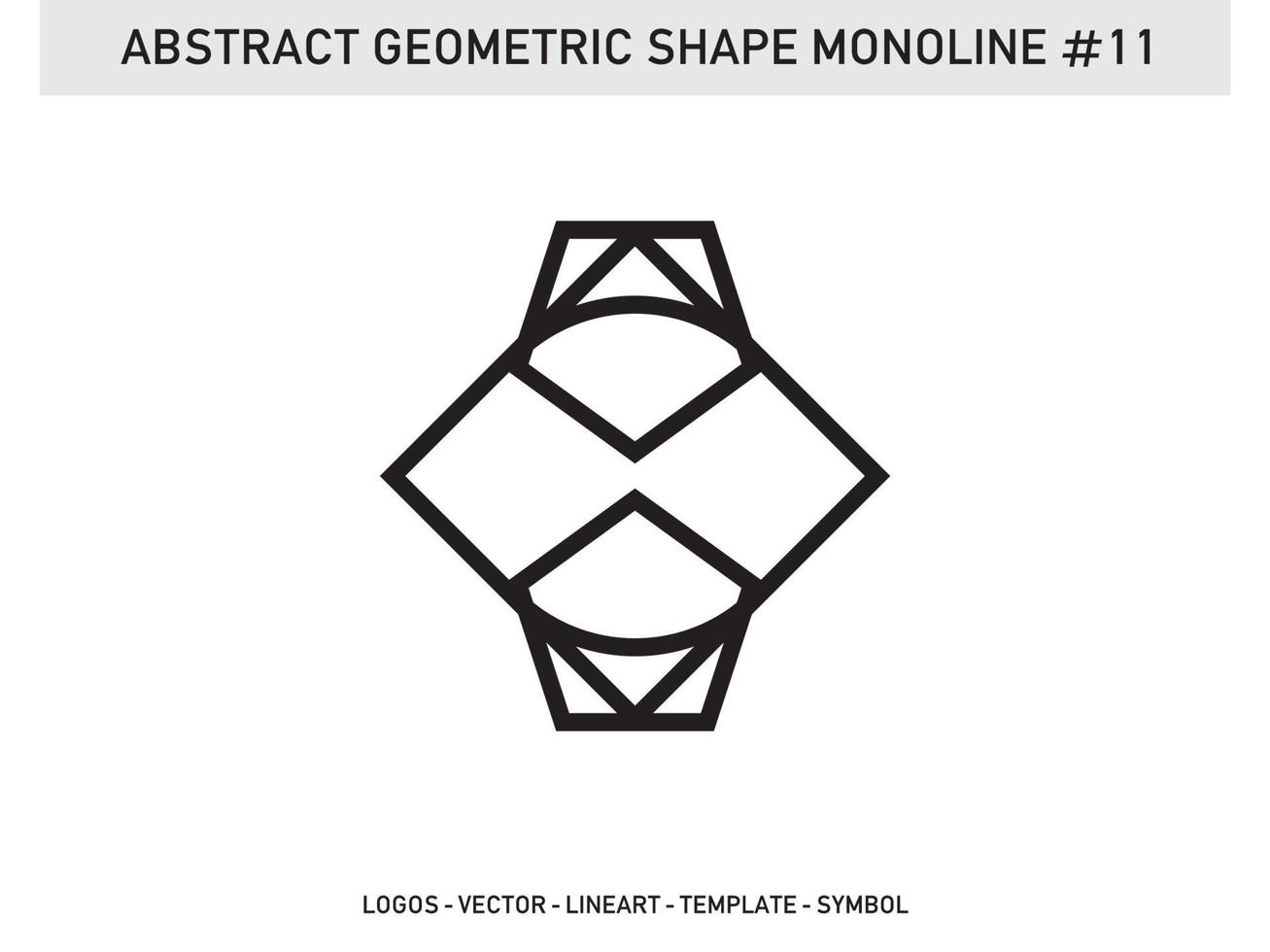 Monoline Lineart Geometric Abstract Shape Pattern Seamless Free vector
