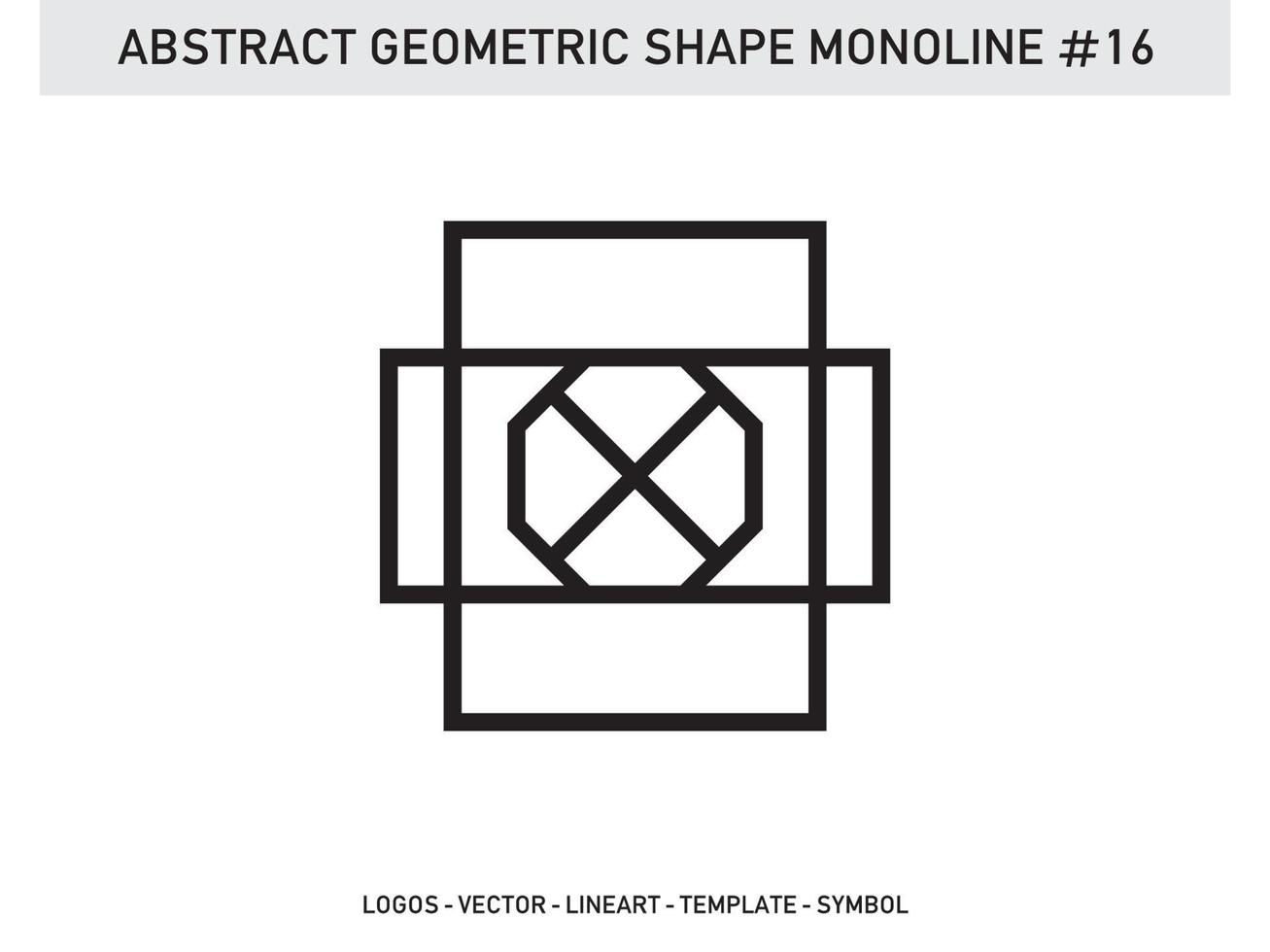 Lineart Monoline Geometric Decorative Design Element Free vector