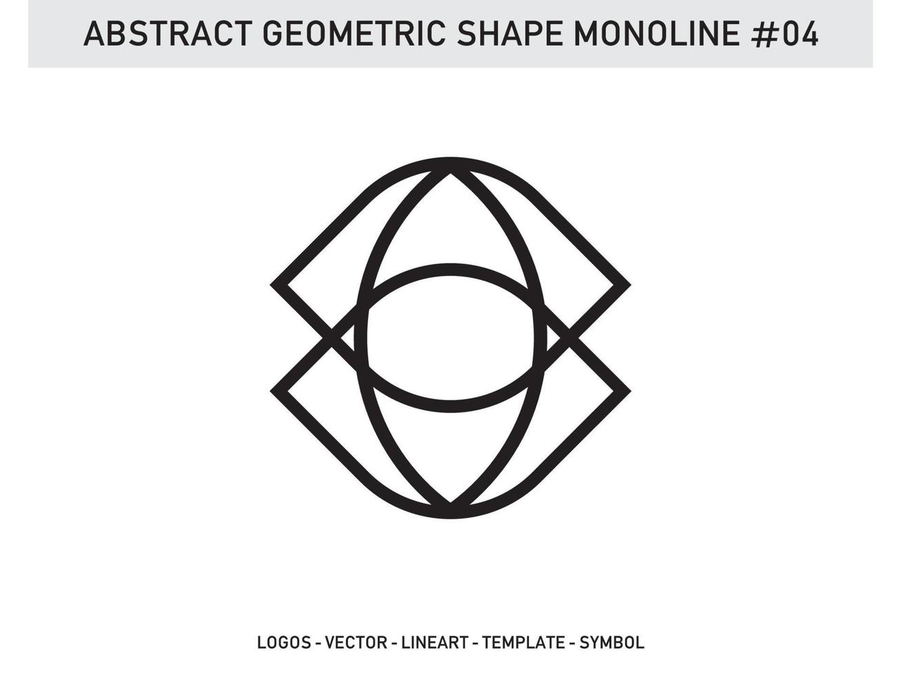 Tile Design Abstract Geometric Shape Monoline Vector Free