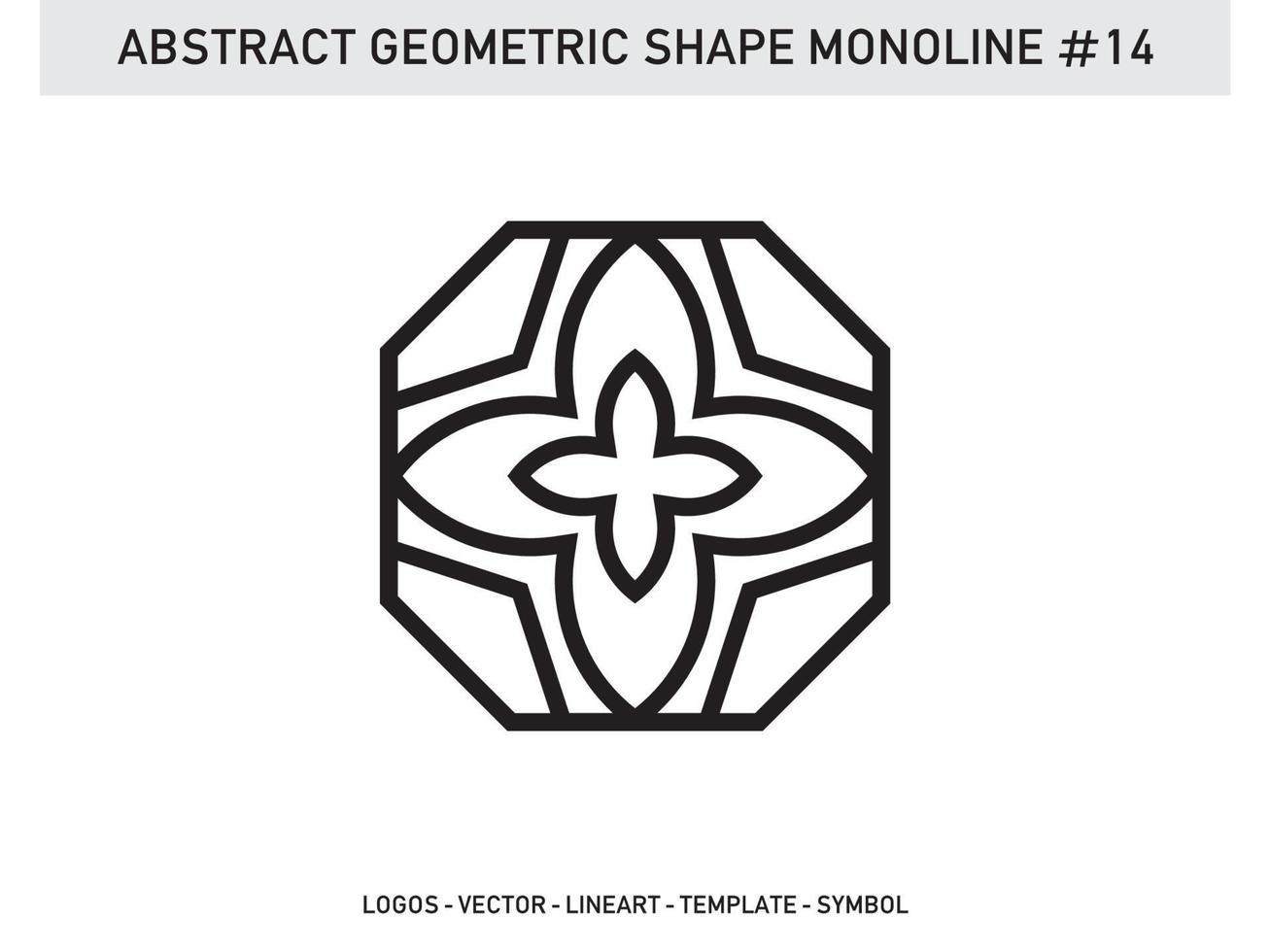 Monoline Lineart Geometric Abstract Shape Pattern Seamless Free vector