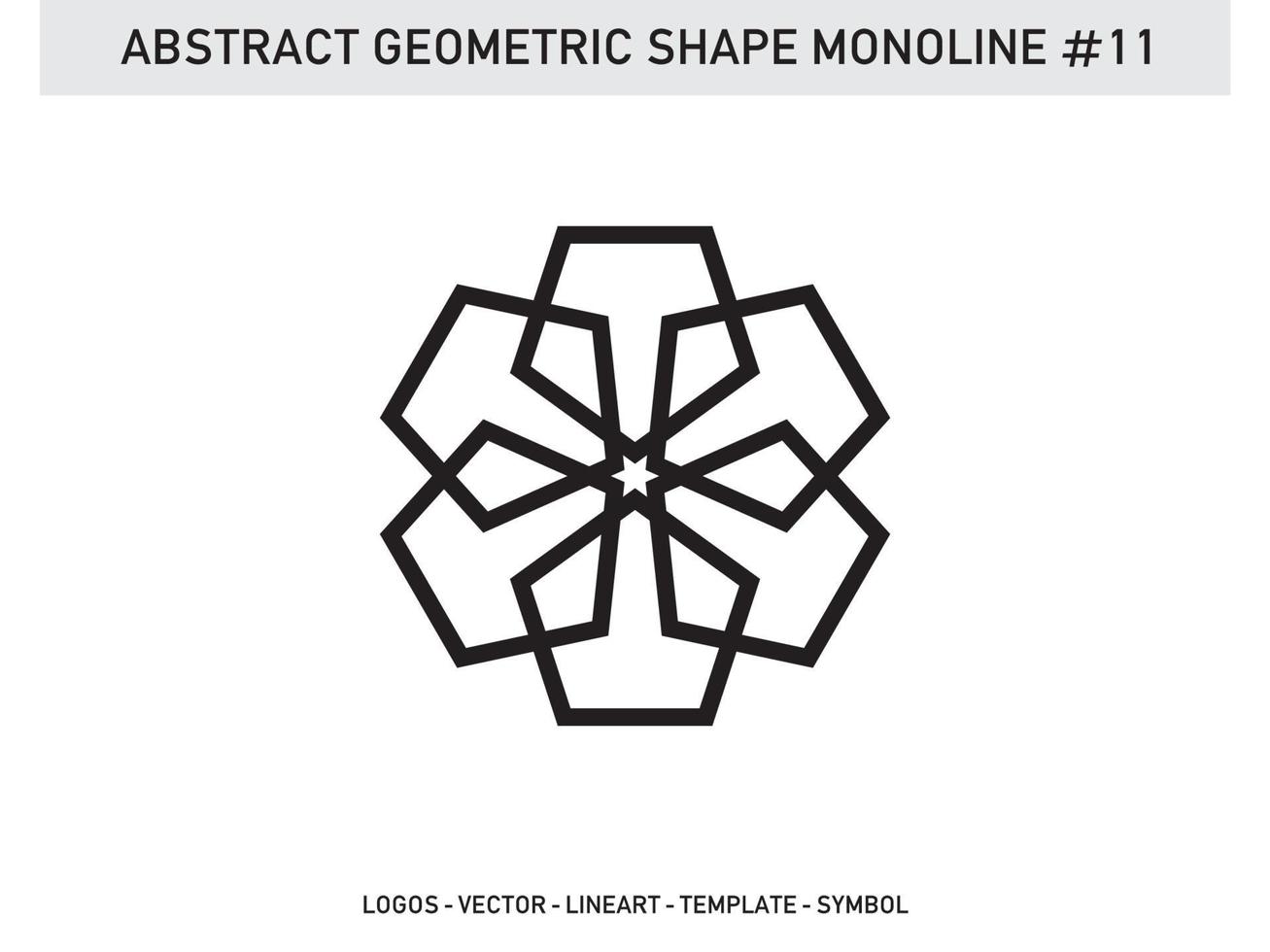 Abstract Lineart Monoline Geometric Tile Design Pattern Seamless vector