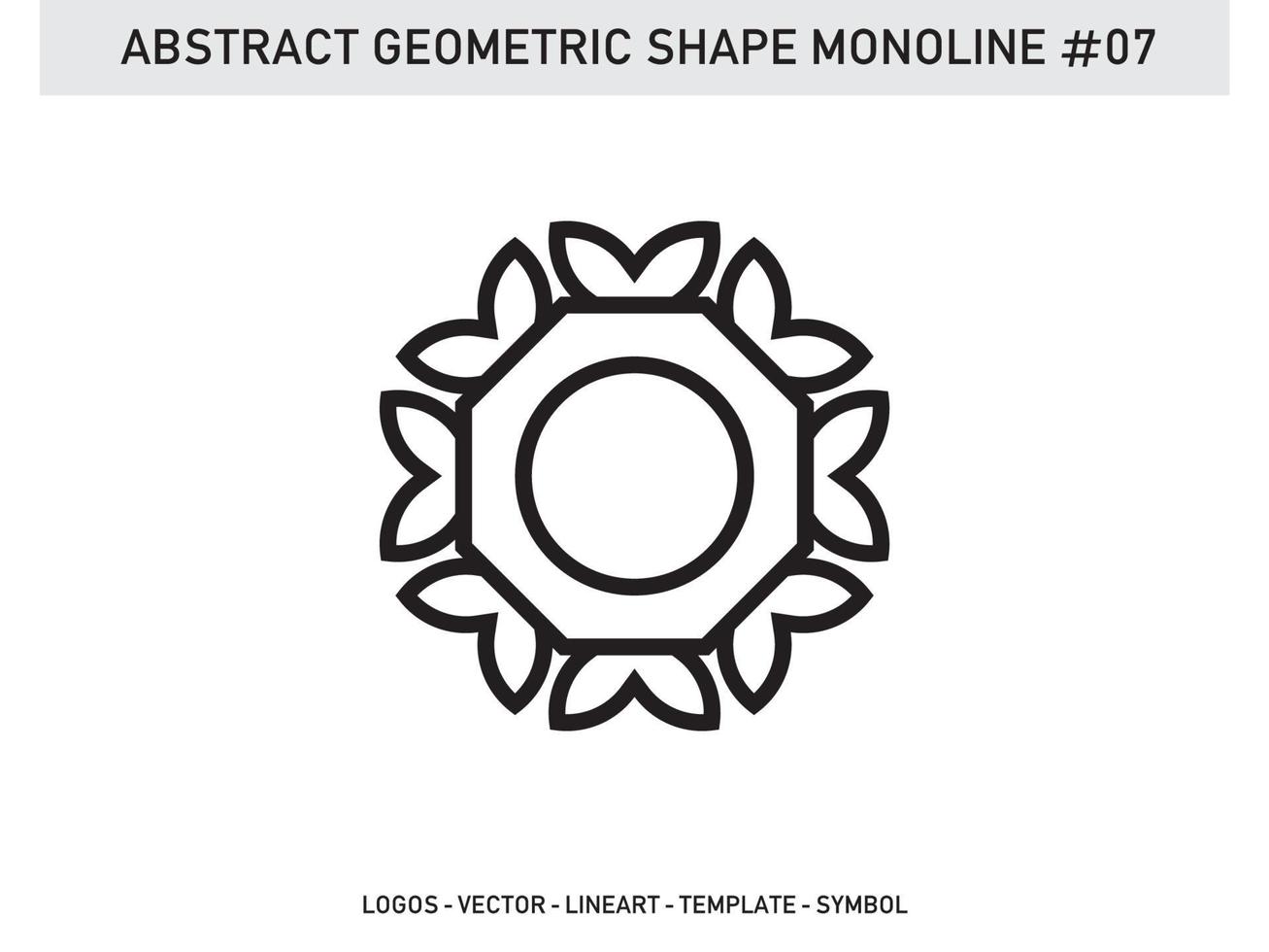 Geometric Monoline Shape Tile Design Abstract Decorative Vector Free
