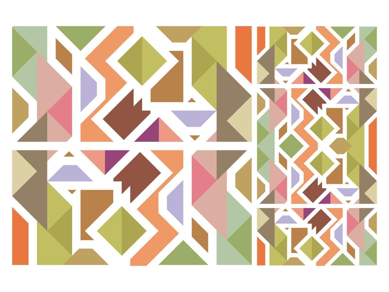 Seamless Pattern Colorful Geometric Abstract Shape Free Vector