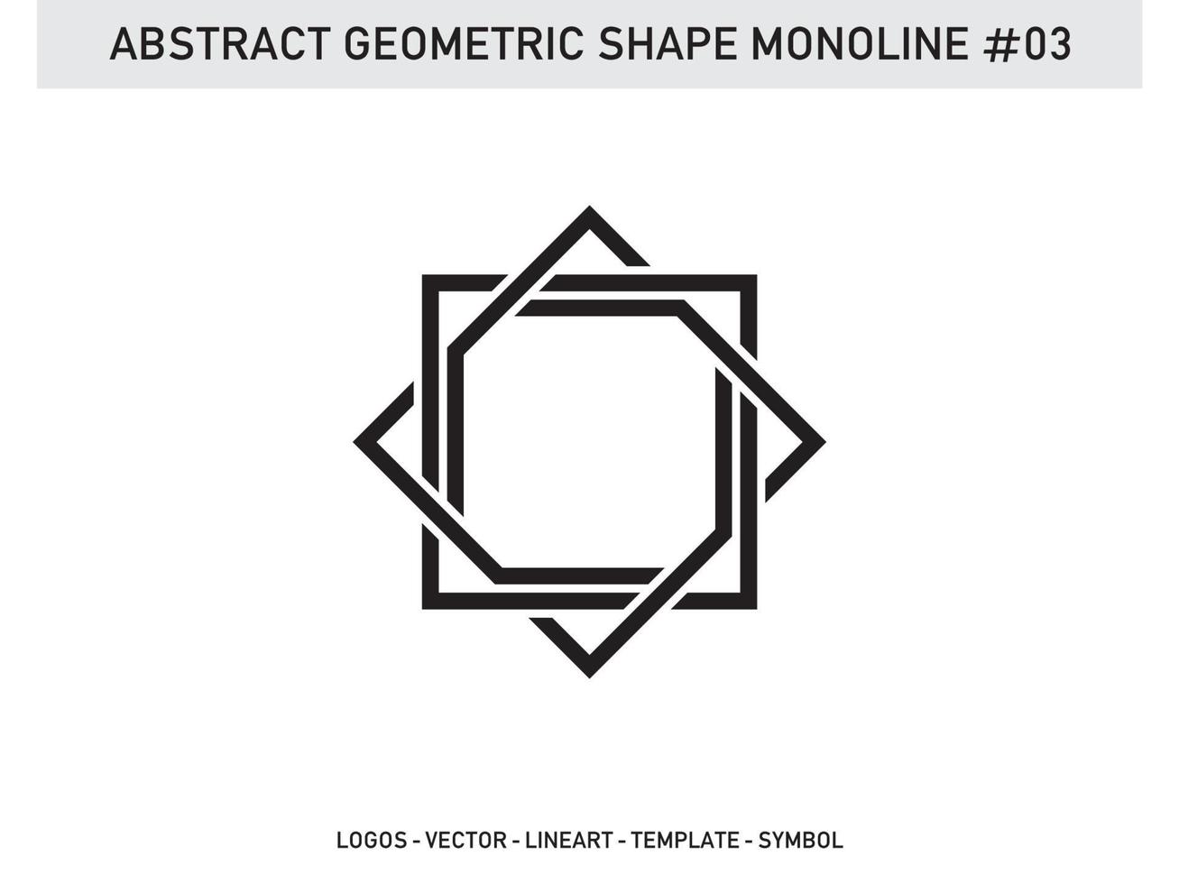 Tile Design Abstract Geometric Shape Monoline Vector Free