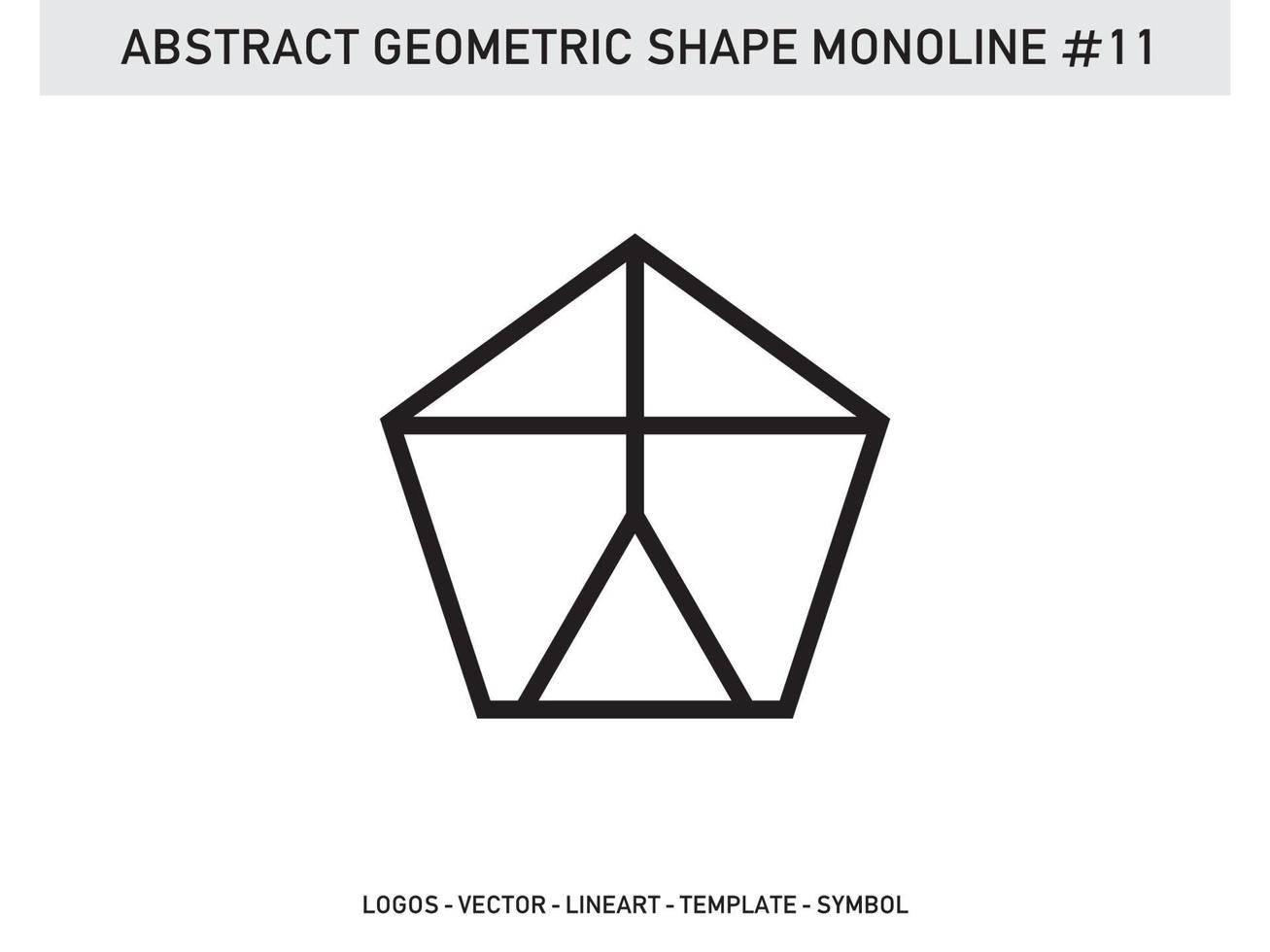 Monoline Lineart Geometric Abstract Shape Pattern Seamless Free vector