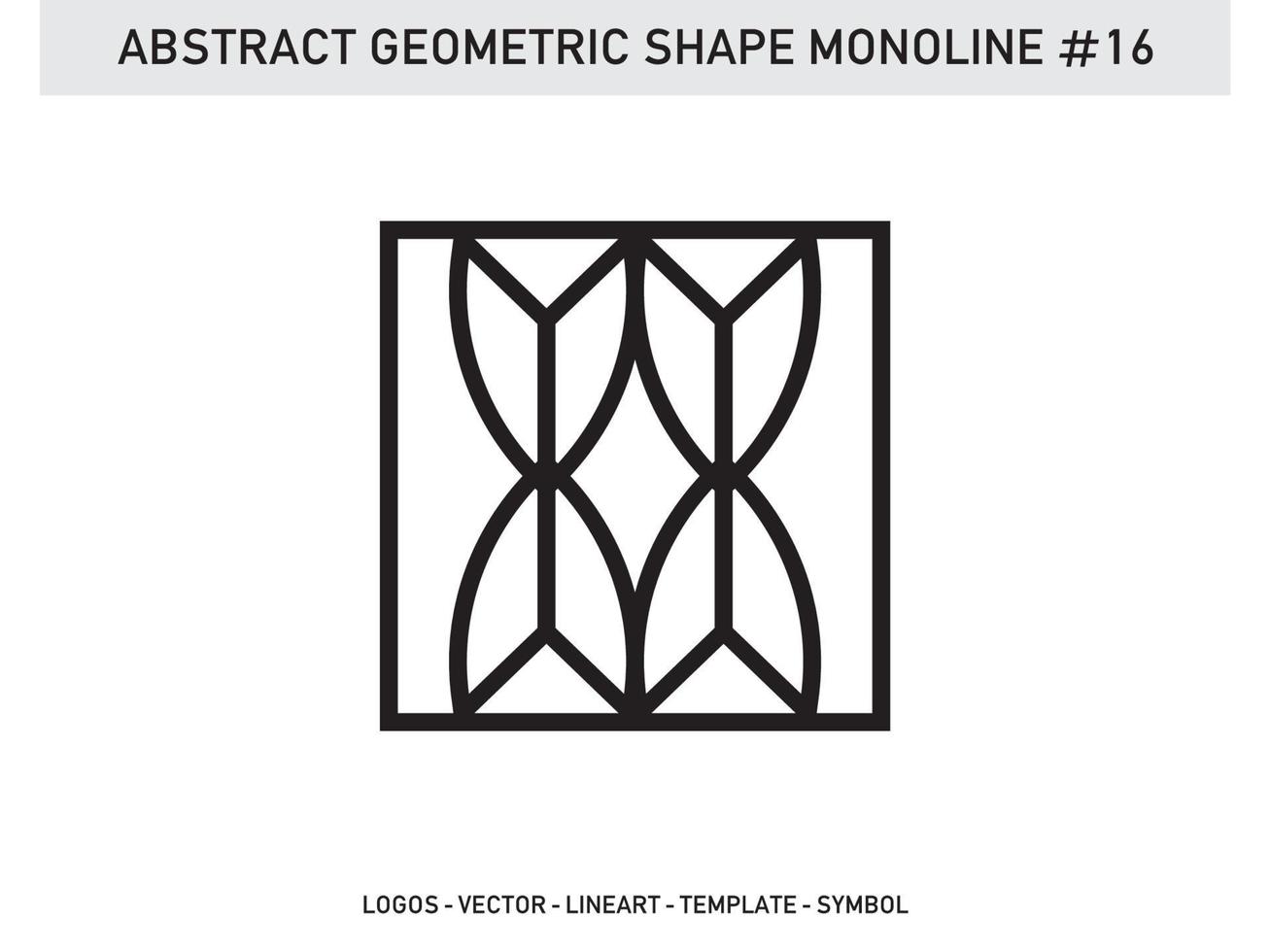 Lineart Monoline Geometric Decorative Design Element Free vector