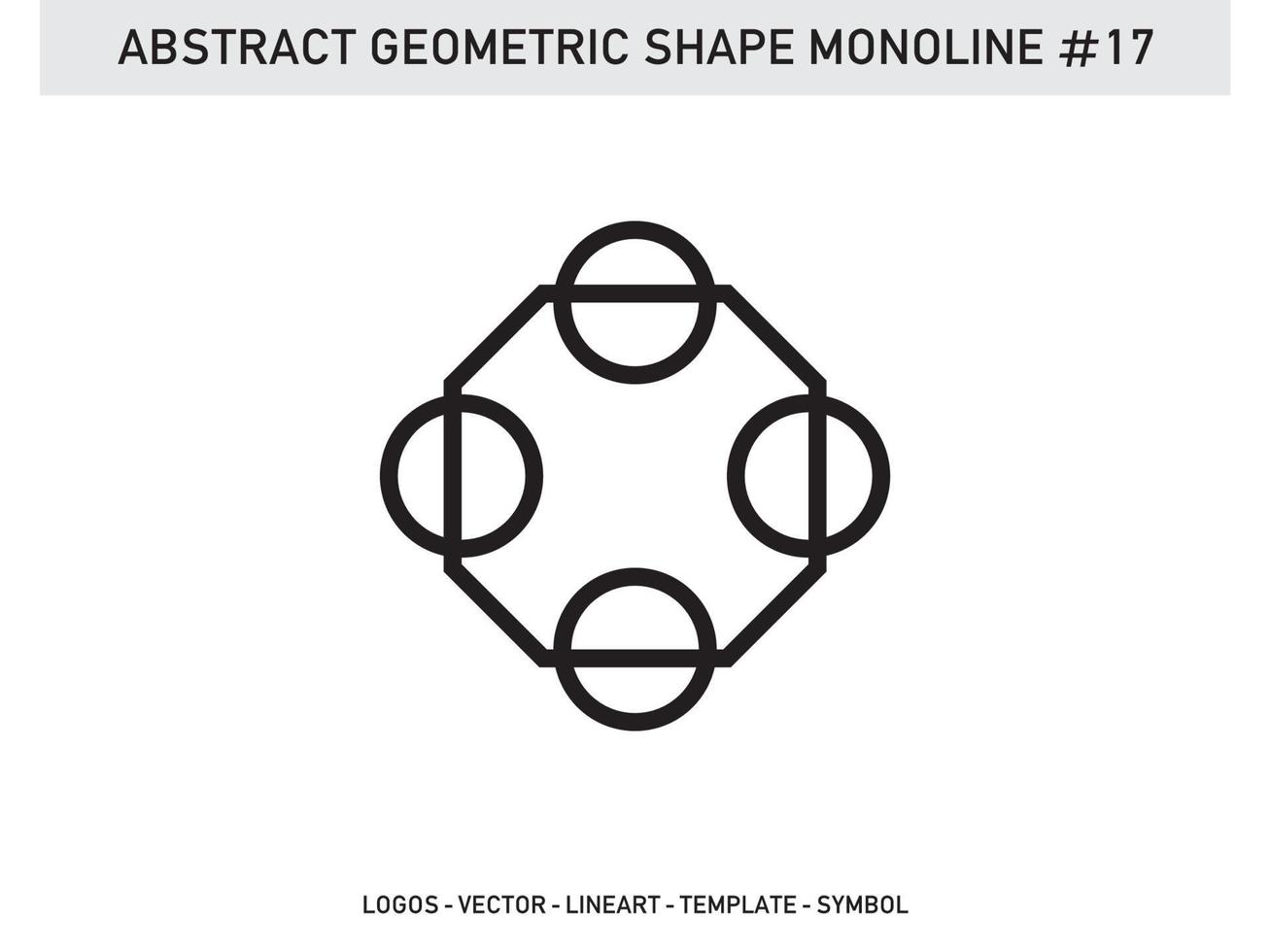 Modern Monoline Gemetric Shape Lineart Tile Design vector