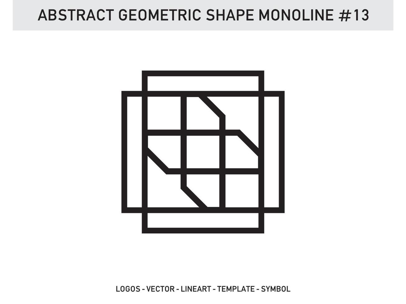 Monoline Lineart Geometric Abstract Shape Pattern Seamless Free vector