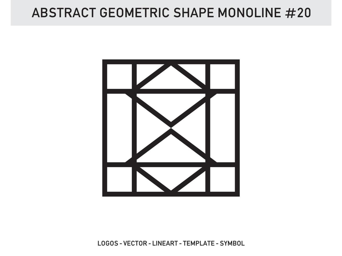 ornamento monoline geométrico elemento símbolo azulejo gratis vector