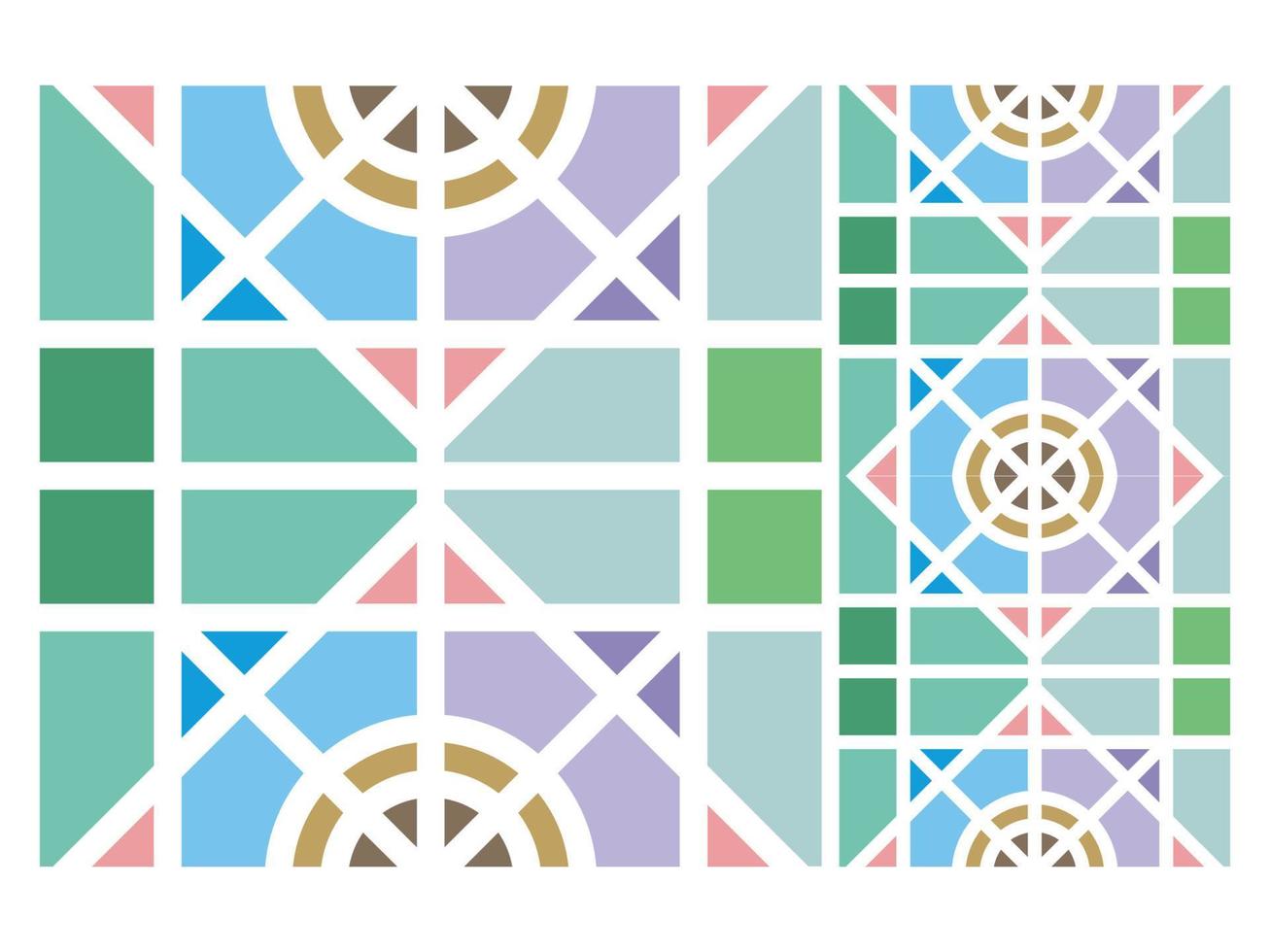 Seamless Pattern Colorful Geometric Abstract Shape Free Vector