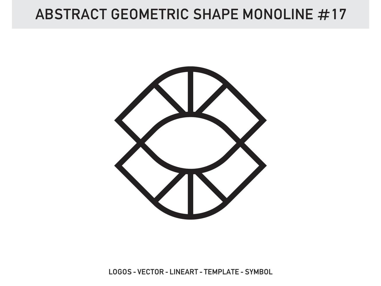 Modern Monoline Gemetric Shape Lineart Tile Design vector