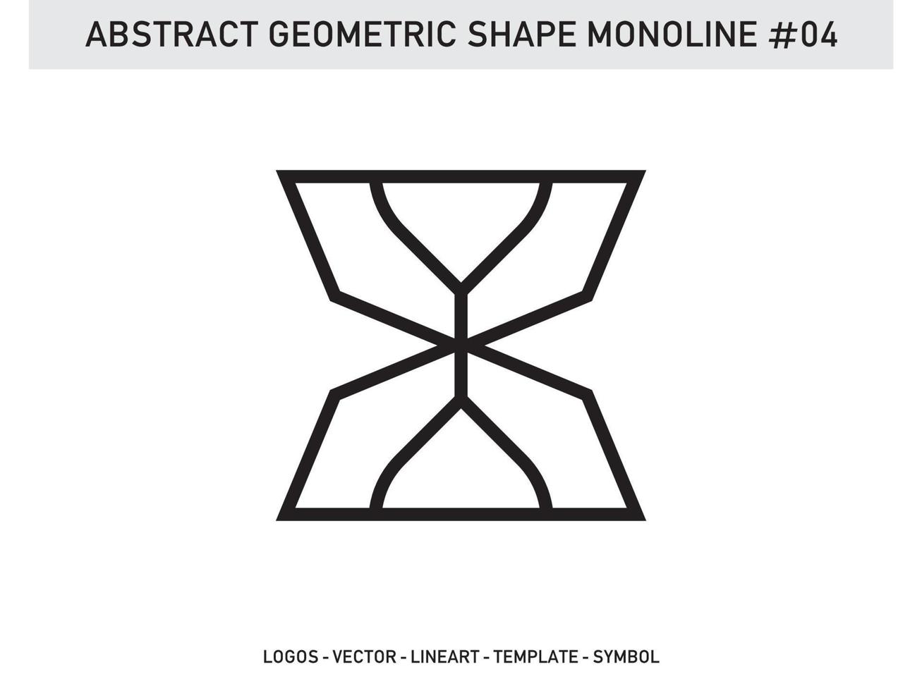 Tile Design Abstract Geometric Shape Monoline Vector Free