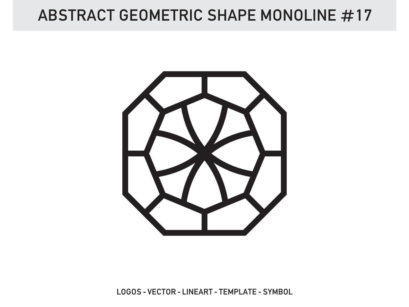 diseño de mosaico lineal de forma geométrica monolínea moderna vector