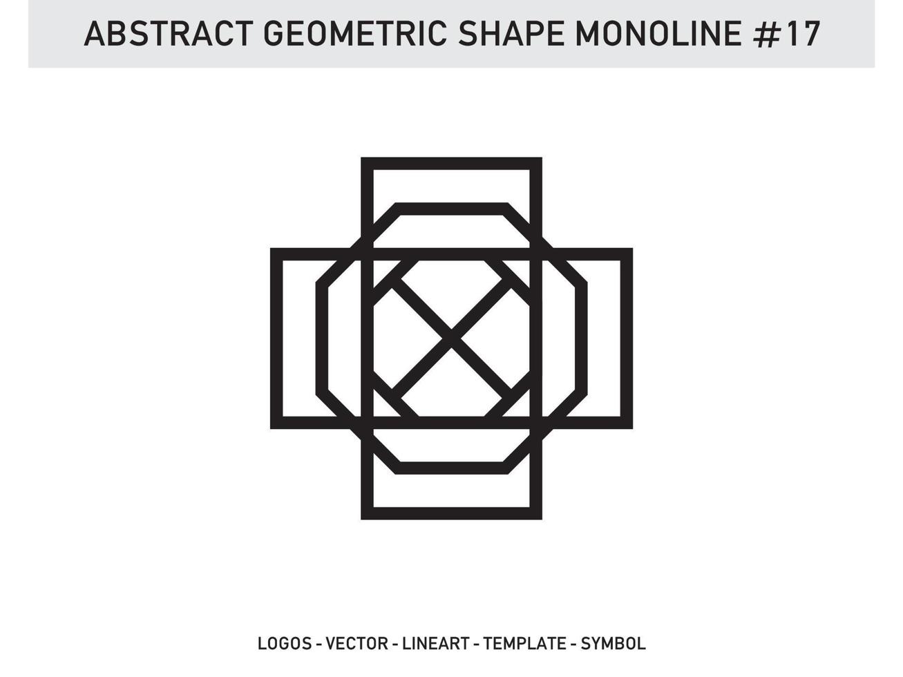 diseño de mosaico lineal de forma geométrica monolínea moderna vector