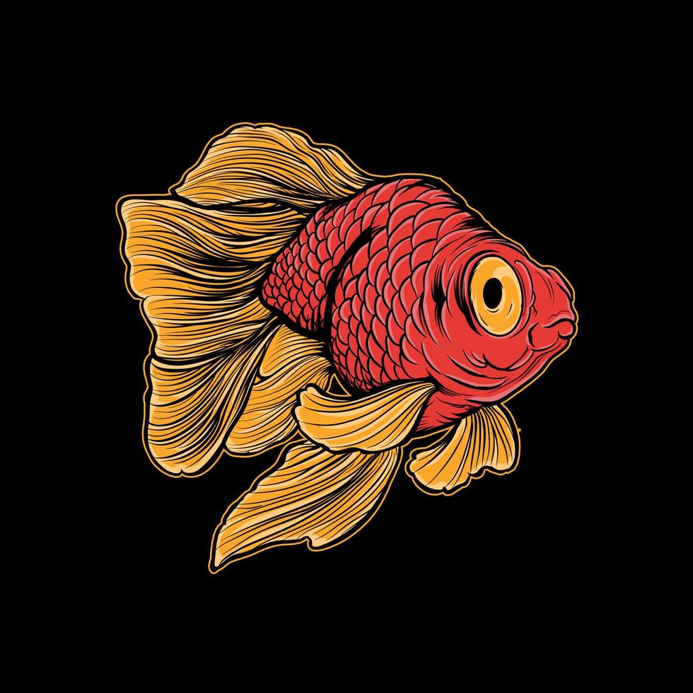 Goldfish colorful vector illustration