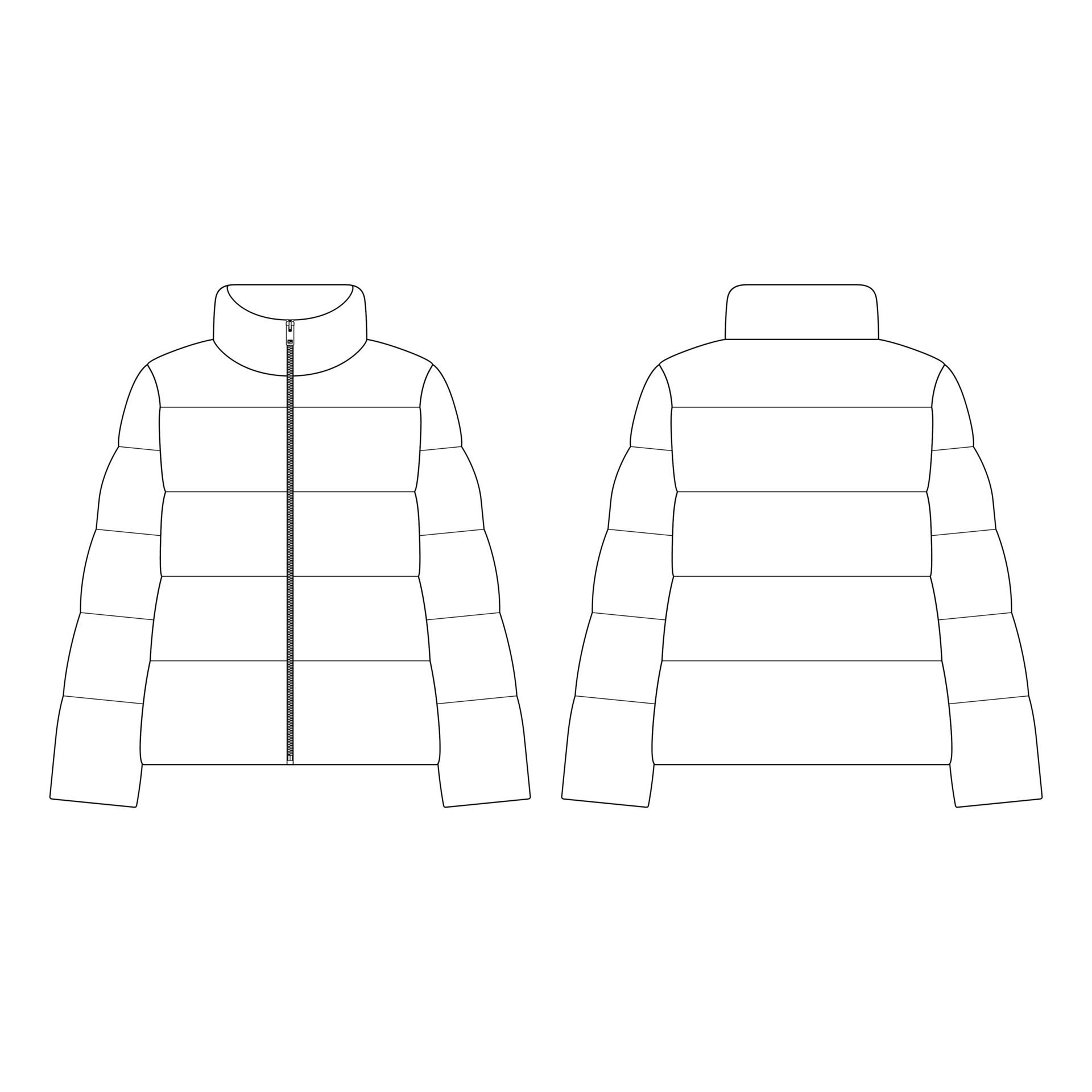 Premium Vector  Jacket puffer jacket technical illustration draw vector  clothes vector woman clothes
