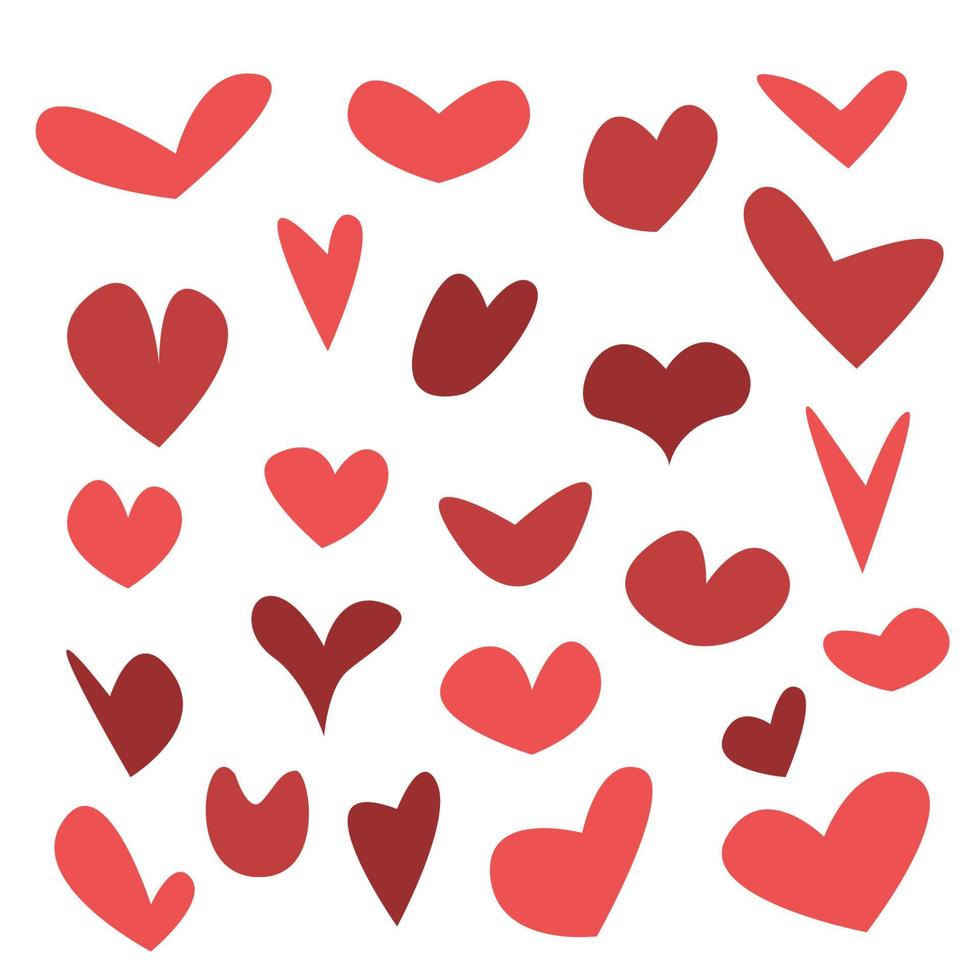 heart shape collection icon set. vector illustration