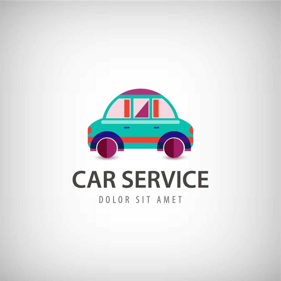 Vector car service logo, icon isolated. Identity.