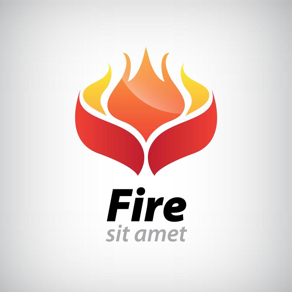 vector abstract fire icon