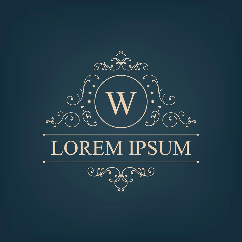 Vector luxury, royal monogram logo, icon isolated.