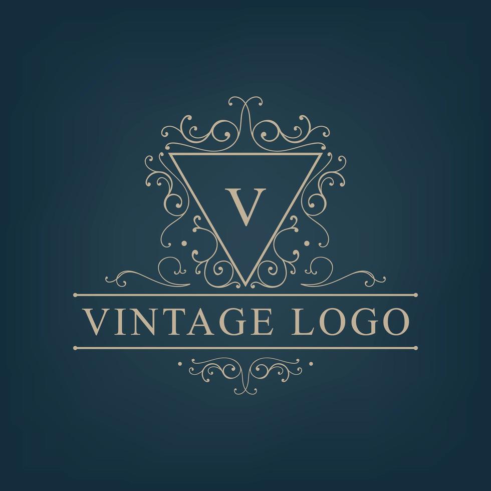 Vector luxury, royal monogram logo, icon isolated.