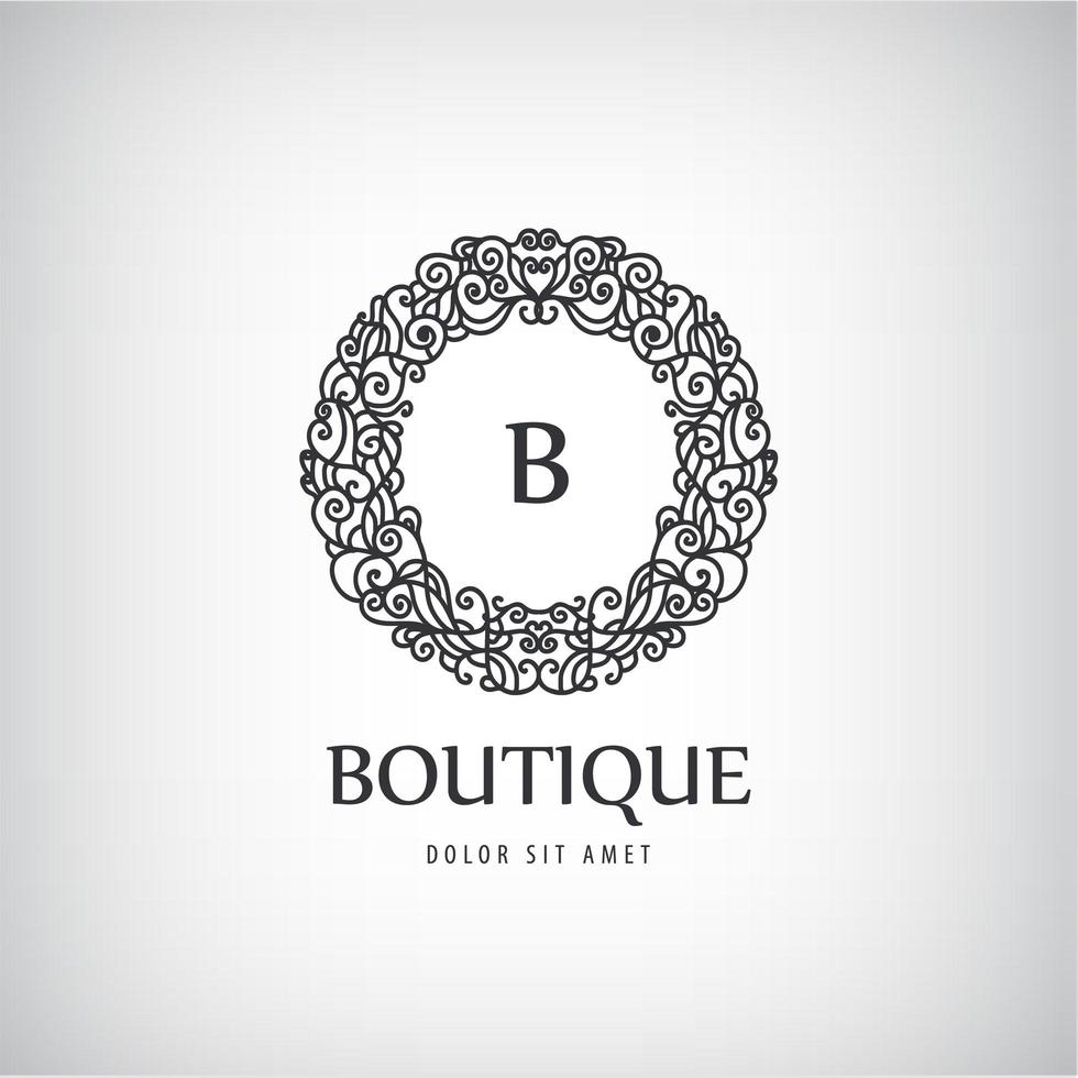 Vector Luxury Vintage logo, icon