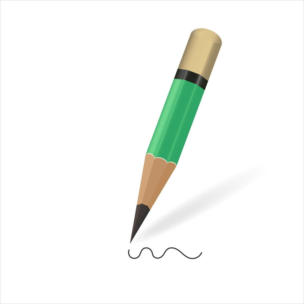 illustration of graphite pencil isolated on white background vector