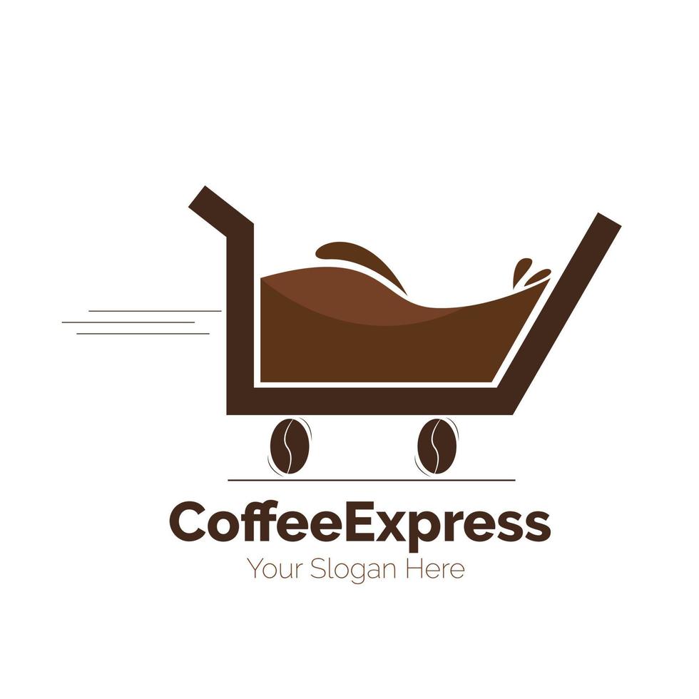 Illustration vector design of coffee shop express logo template for business or company