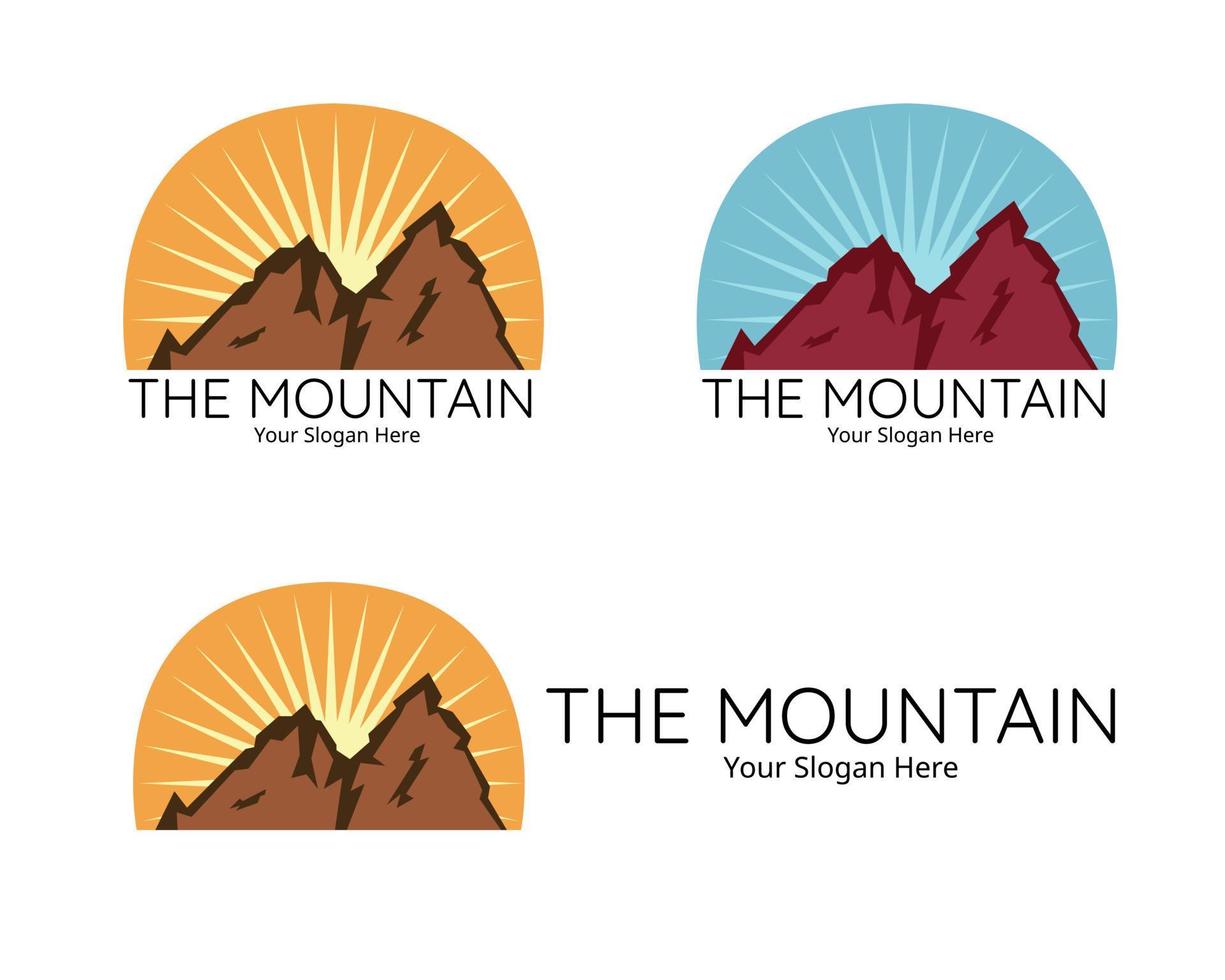 diseño de ilustración vectorial del logotipo de montaña para su negocio o empresa vector