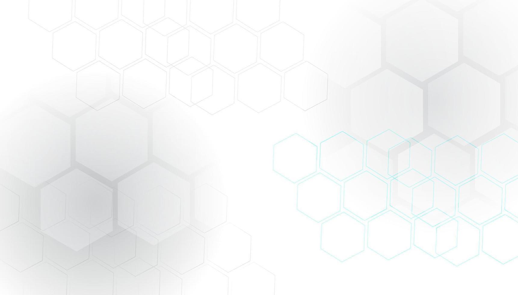 background white hexagonal minimal vector